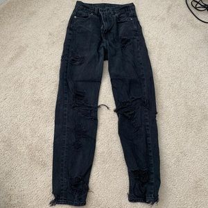 American Eagle Black Mom Jeans